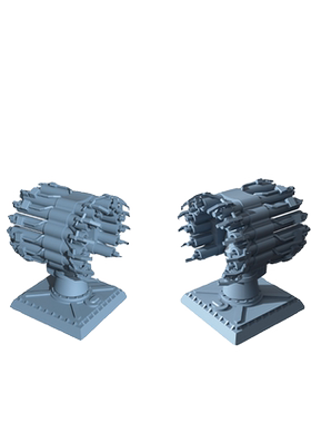 老姚手工坊 莫斯科护卫舰 反潜深弹发射器  4set