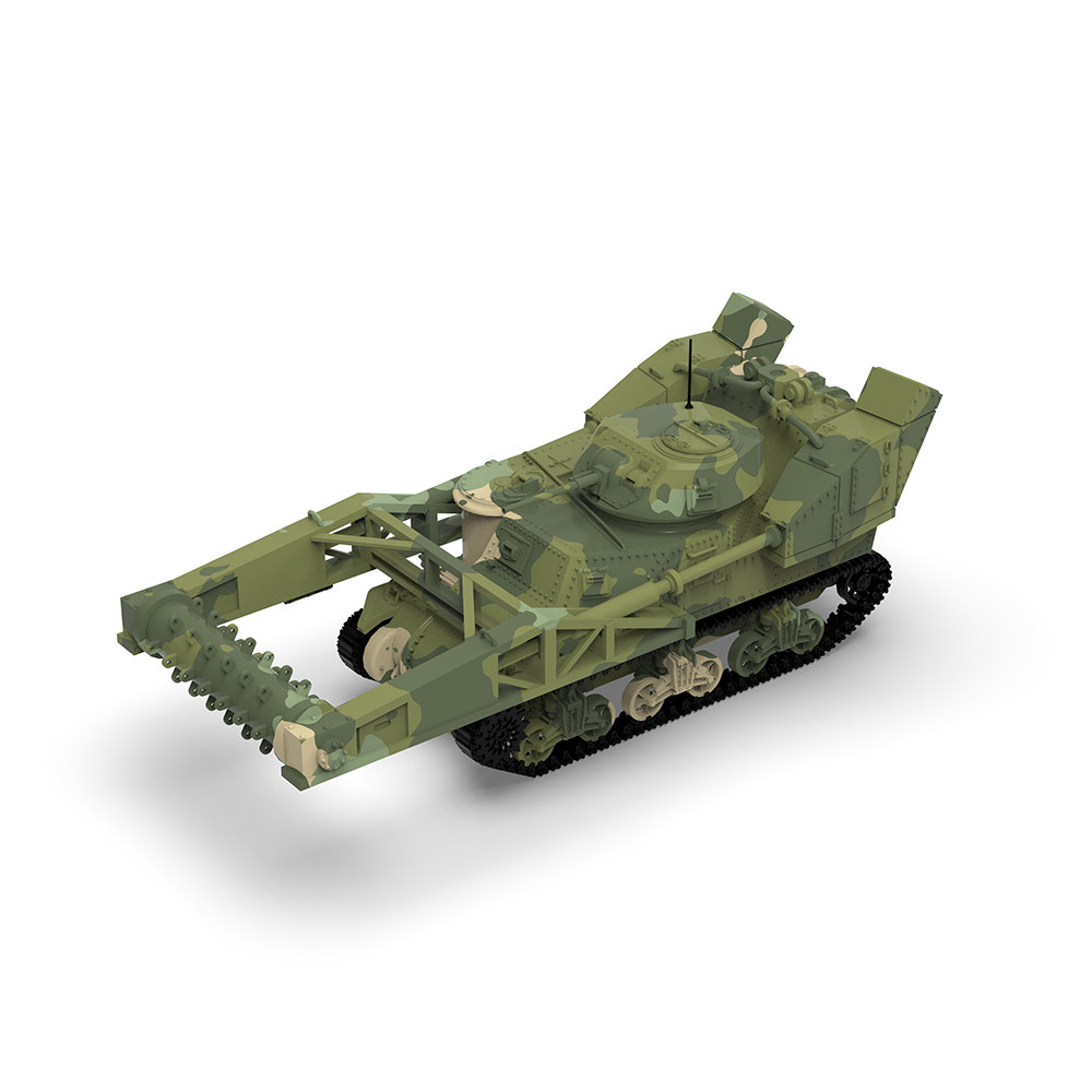 7 1/72 3d打印 美国m3格兰特加扫雷器 中型坦克