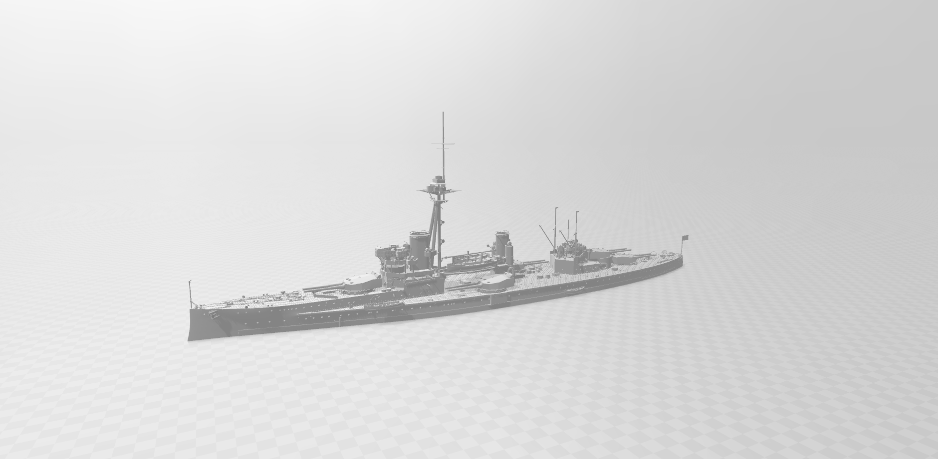 ssmodel 700528 1/700 3d打印 英国 巨像级战列舰 1918