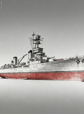 预售SSC700128/S 1/700军事模型 絮弗伦级絮弗伦号重巡洋舰