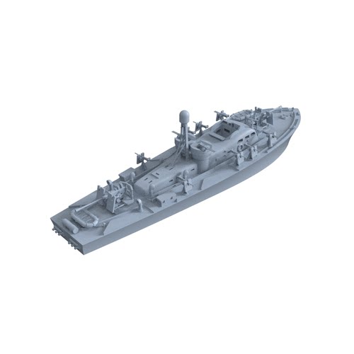 1/350比例 美国 埃尔科77英尺型鱼雷艇PT-59号  配兵人