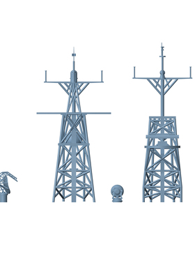 老姚手工坊  美国 斯普鲁恩斯  桅杆和雷达系统升级  1pcs