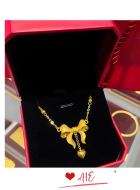 合金项链在逃公主蝴蝶结项链女款轻奢小众设计高级感
