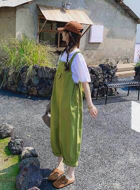 背带裤薄款网红炸街美式复古休闲