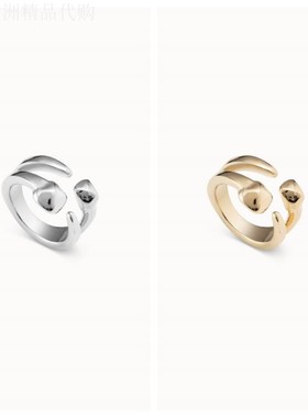 西班牙专柜采购UNOde50 钉子戒指欧美镀金镀银男女情侣轻奢手工