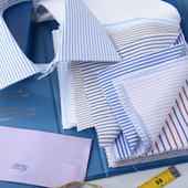 量身定制长绒纯棉工作白领商务量身精致工艺修身 拜耳男士 衬衫