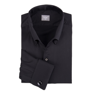 一片领白色黑色弹力免烫修身柔软拜耳baaler法式袖口衬衫男士包邮