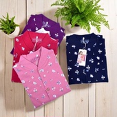 妈妈对襟开身内衣线衣 老人大码 女士纯棉开衫 秋衣中老年开口棉毛衫