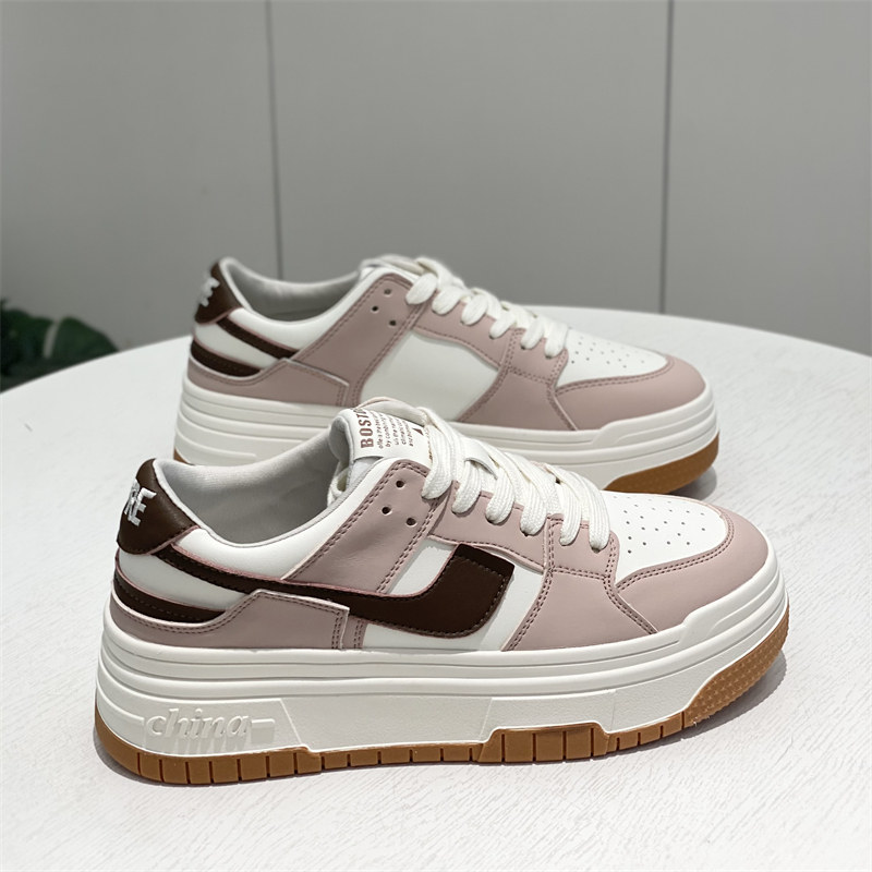 VERSATILE SHOES 2023 SPRING NEW GOGOU WOMENS SHOES COLLEGE STYLE LEATHER WOMENS KOREAN VERSION 4CM PLATFORM SHOES WOMENS TIDE