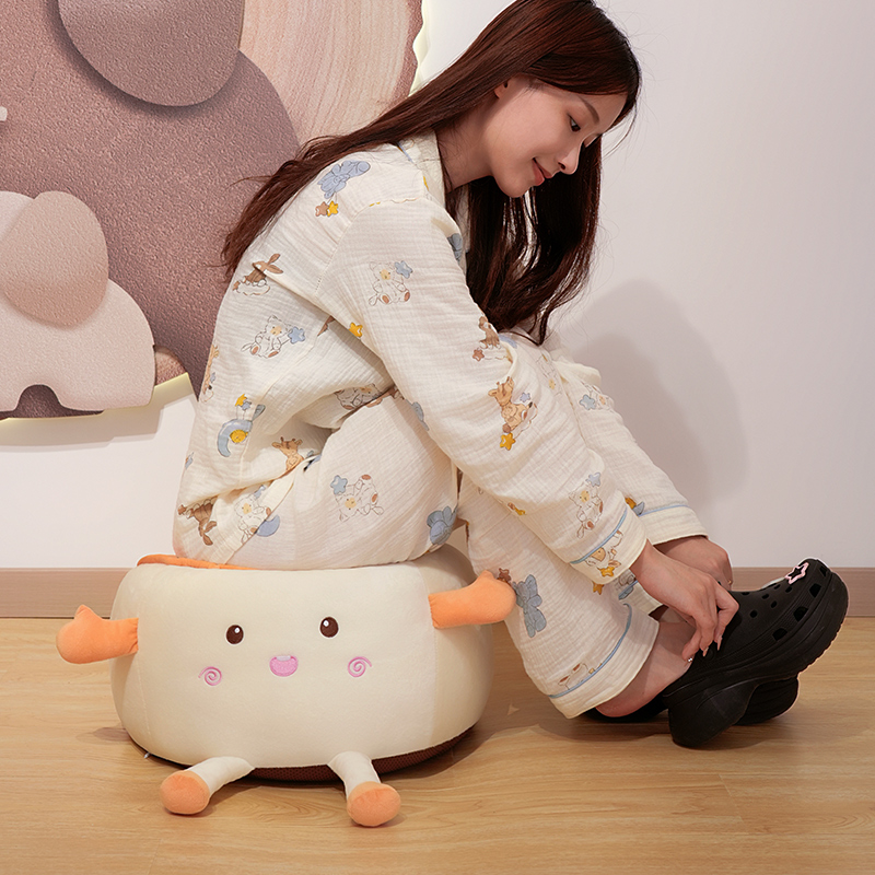 可爱面包懒人换鞋凳蒲团