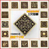 欧式 田园雕花黑色古铜大流量地漏全铜仿古艺术地漏别墅排屋可以用