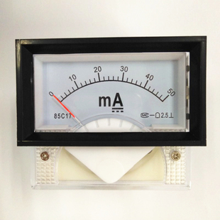 85C17 30mA 50mA直流电流毫安表激光机表头20MA正负100MA指针85C1