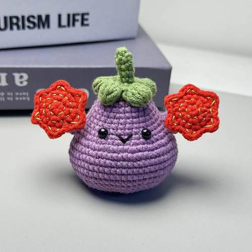 二人转茄子毛线编织礼盒