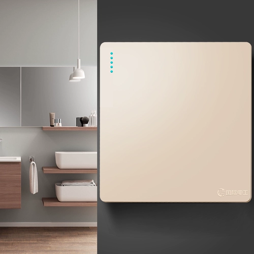 Тип 86 золотая розетка с выключателем, международная панель электрика, одна открытая, двойное управление, пять отверстий, несколько отверстий, домашний скрытый настенный пакет