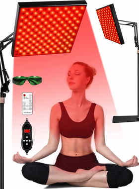 黑色壳定时遥控红光理疗225灯落地支架全红光美容院灯660+850nm