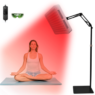 新品100灯双芯红光660+850美容灯落地摇臂支架款家用美容院灯