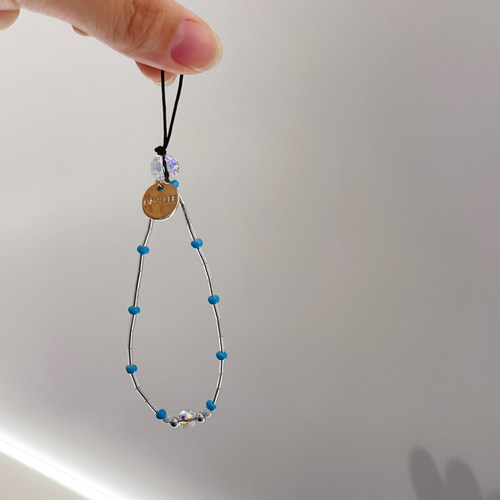 小红书同款蓝色水晶mini链