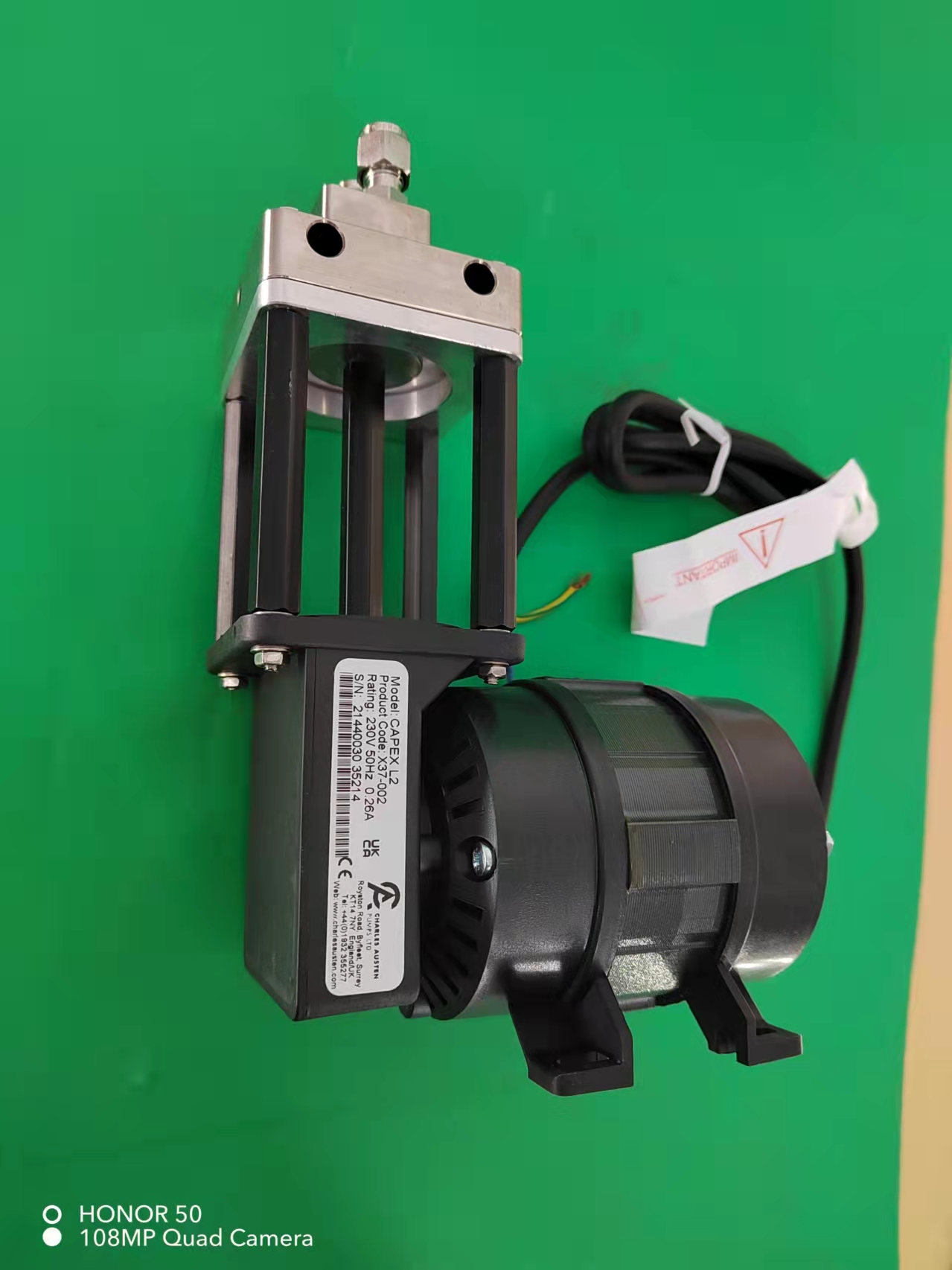 英国真空泵CharlesAusten隔膜式真空泵CAPEX L2 高温泵  VOC取样