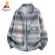 稻草人扎染牛仔外套男衬衫 式 休闲翻领宽松夹克青少年帅气百搭上衣