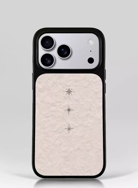 ins复古白昼星黑边软壳磁吸适用苹果小米iPhone17promax手机壳1613pro小米1415Pro华为mate60p70三星S23防摔