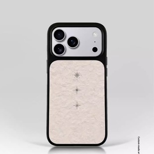 ins复古白昼星黑边软壳磁吸适用苹果小米iPhone17promax手机壳1613pro小米1415Pro华为mate60p70三星S23防摔