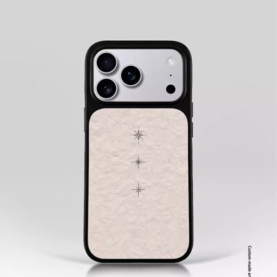 ins复古白昼星黑边软壳磁吸适用苹果小米iPhone17promax手机壳1613pro小米1415Pro华为mate60p70三星S23防摔