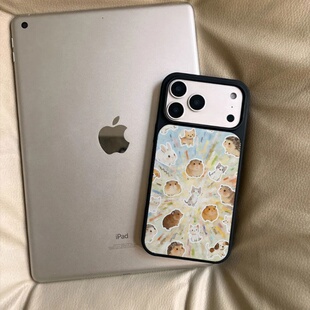 ins可爱小动物黑边软壳磁吸适用苹果小米iPhone17promax手机壳1613pro小米1415Pro华为mate60p70三星S23防摔