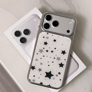 ins古早治愈个性 星星电镀银磁吸适用苹果iPhone17promax手机壳1615pro小米1415Pro华为mate60p70三星S23防摔