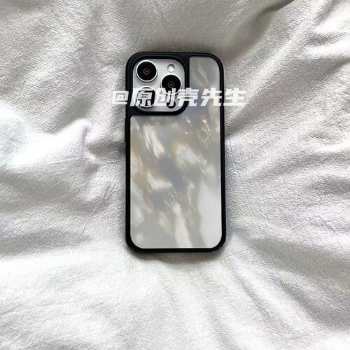 旅途光芒个性原创亚克力黑边磁吸适用苹果iPhone16promax手机壳1312pro小米1415Pro华为mate60p70三星S23防摔