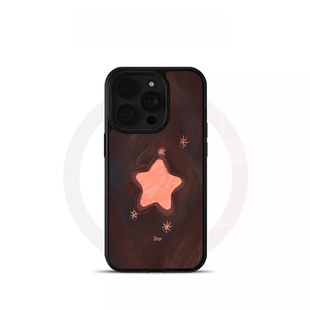 复古晕染星星软边硬背黑边磁吸适用苹果iPhone16promax手机壳1312pro小米1415Pro华为mate60p70三星S23防摔