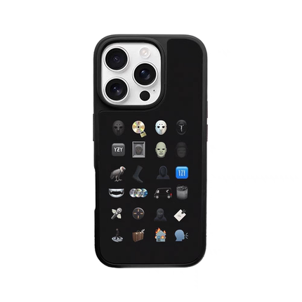 kanye侃爷符号ins亚克力黑边磁吸适用苹果iPhone16promax手机壳1312pro小米1415Pro华为mate60p70三星S23防摔