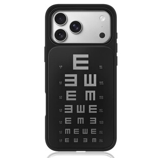 ins风视力表黑边软壳磁吸适用苹果小米iPhone17promax手机壳1613pro小米1415Pro华为mate60p70三星S23防摔