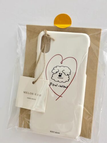 原创ins有点甜爱心狗狗萌韩国菲林壳15iPhone14适用硬壳13/12手机保护壳11promax磨砂亮面全包半包XR简约X/XS