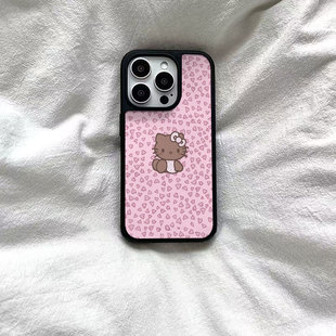 ins满屏爱心kt猫亚克力黑边磁吸适用苹果iPhone16promax手机壳1312pro小米1415Pro华为mate60p70三星S23防摔