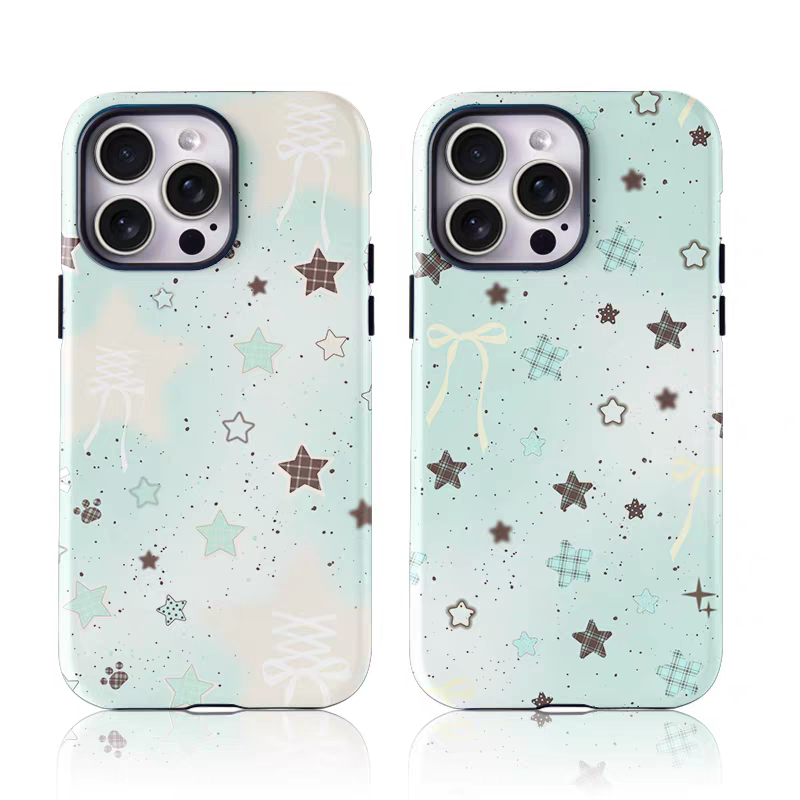 适用iPhone17promax苹果16小米15opporeno14红米mate60华为p80荣耀400情侣手机壳vivox200小清新y2k薄巧星星