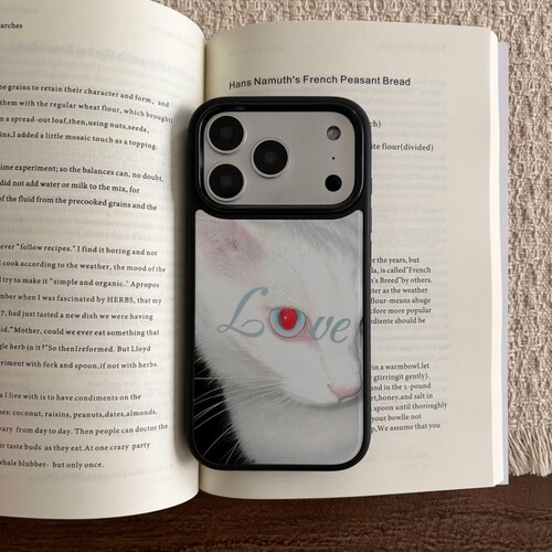 ins风可爱个性小猫黑边玻璃适用苹果iPhone17promax手机壳1615pro小米1415Pro华为mate60p70三星S23vivo荣耀