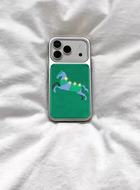 ins个性复古马上星运电镀银磁吸适用苹果iPhone17promax手机壳1615pro小米1415Pro华为mate60p70三星S23防摔