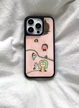 ins风可爱猫咪女孩黑边软壳磁吸适用苹果iPhone17promax手机壳1615pro小米1415Pro华为mate60p70三星S23防摔