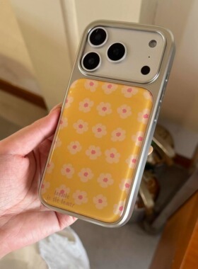 ins韩系复古花花日记电镀银磁吸适用苹果iPhone16promax手机壳1312pro小米1415Pro华为mate60p70三星S23防摔