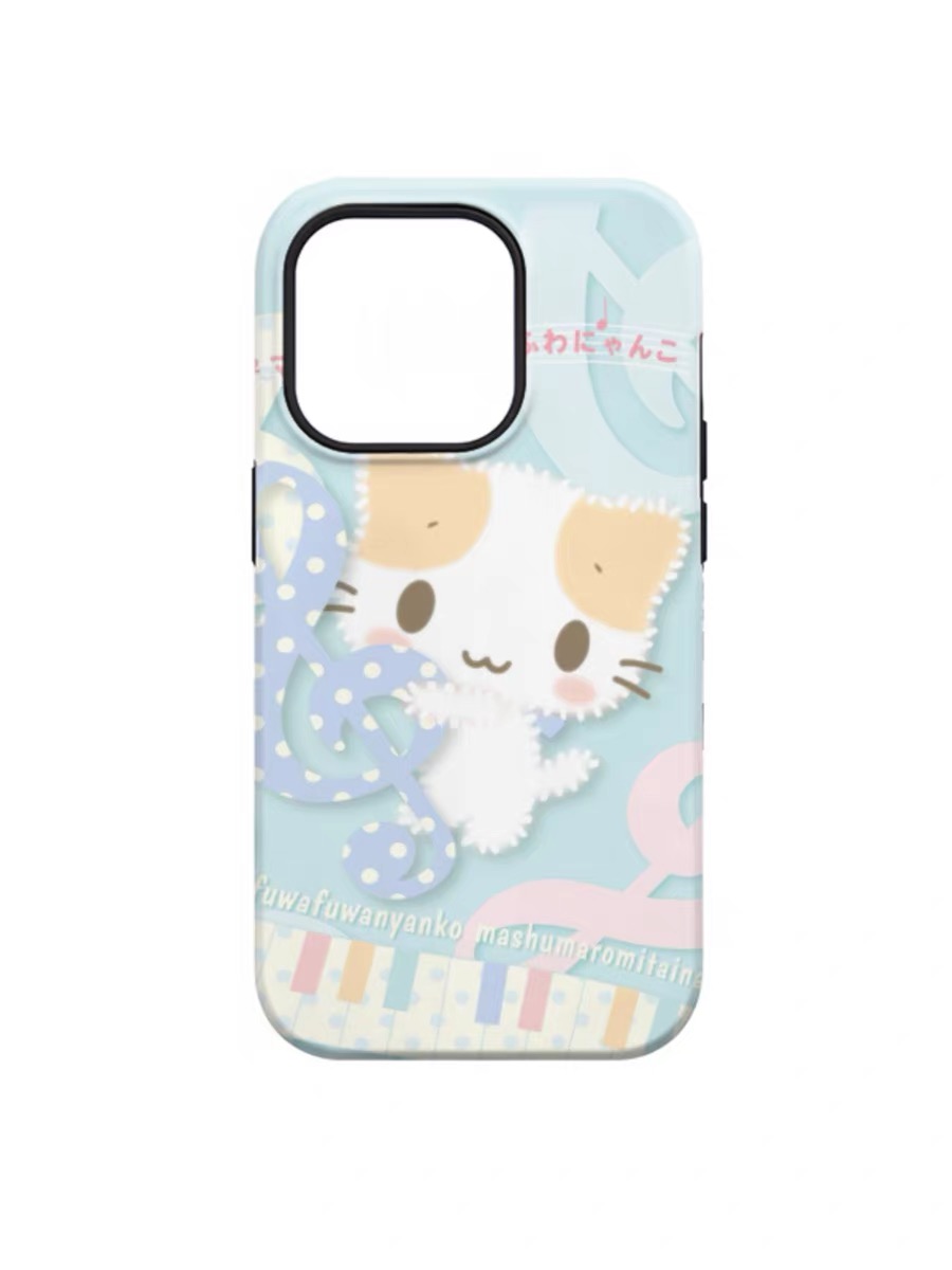 原创个性猫猫蝴蝶结适用苹果15PROMAX手机壳菲林软壳iphone14plus13高级感卡通萌系12可爱小众磨砂xrxsmax78