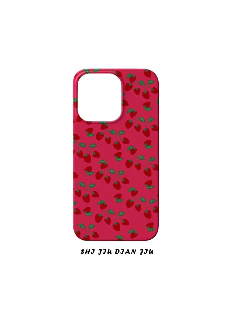 原创韩国ins草莓iphone14pro手机壳适用13promax菲林12硬壳11小众14甜美78plus小清新xsmax新款xr保护套mini