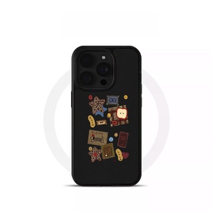 ins风个性 复古插画黑边软壳磁吸适用苹果iPhone17promax手机壳1615pro小米1415Pro华为mate60p70三星S23防摔