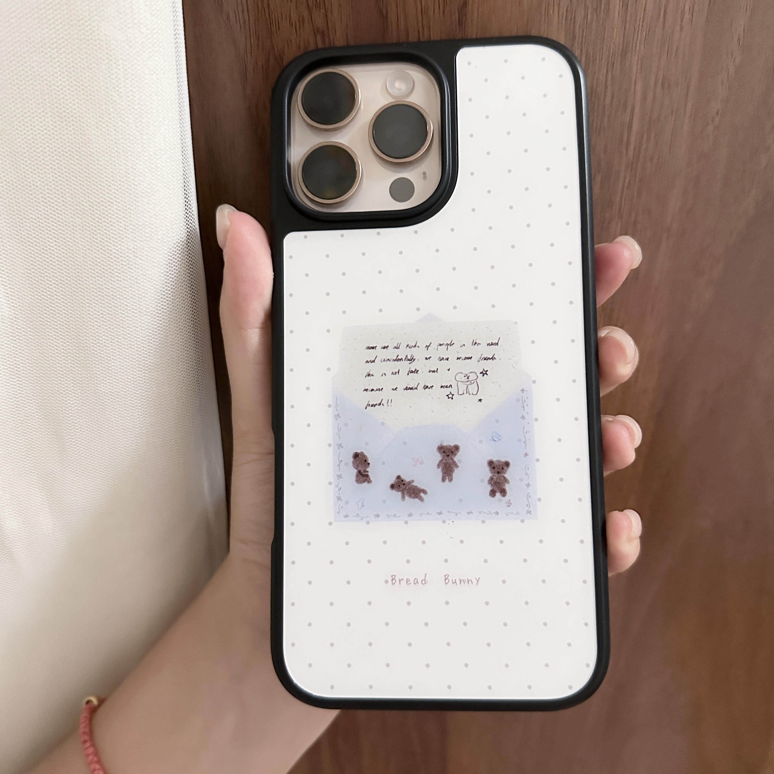 ins风波点可爱小熊黑边软壳磁吸适用苹果iPhone17promax手机壳1615pro小米1415Pro华为mate60p70三星S23防摔