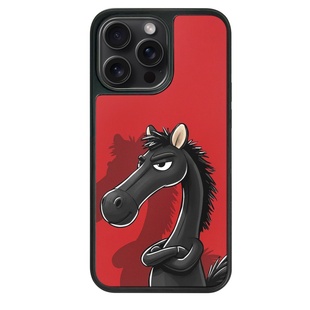 ins风天选黑马亚克力黑边磁吸适用苹果iPhone16promax手机壳1312pro小米1415Pro华为mate60p70三星S23防摔