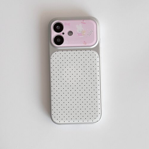 ins古早波点米兔大视窗磁吸全包精孔手机壳适用苹果iPhone17promax高级感保护套小众16plus15pro14防摔13pro
