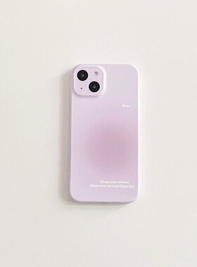 简约紫色光晕适用iPhone14Pro手机壳13ProMax菲林硬壳苹果12保护套11个性创意耐脏XR男女款XSMAX磨砂14PLUS潮