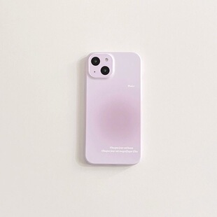 简约紫色光晕适用iPhone14Pro手机壳13ProMax菲林硬壳苹果12保护套11个性创意耐脏XR男女款XSMAX磨砂14PLUS潮