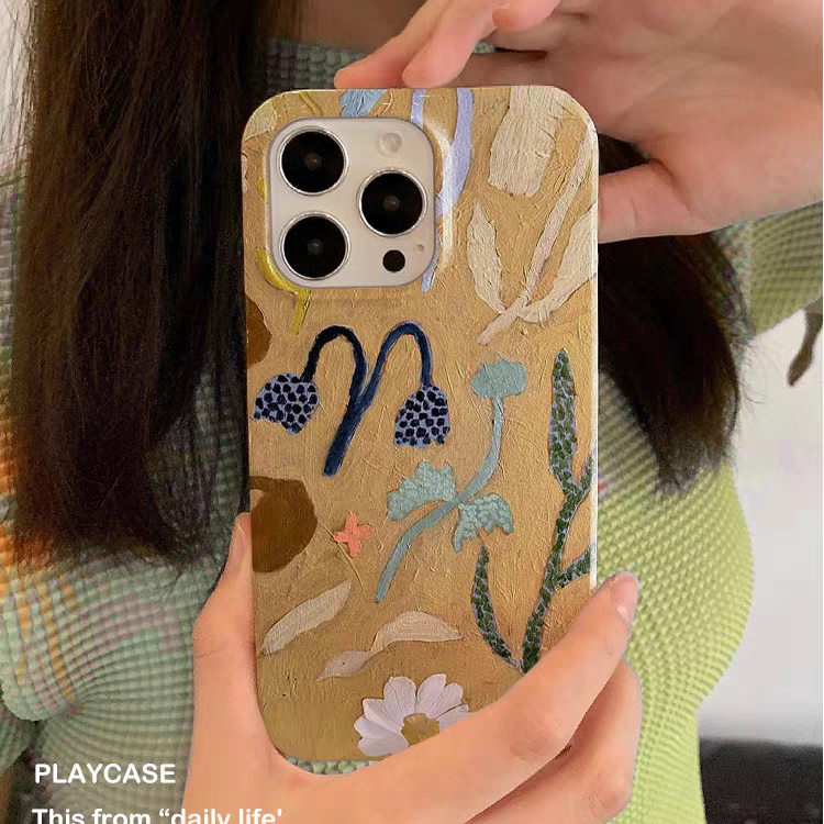 适用iPhone16promax苹果14小米15新款mate70华为p70nova13荣耀200手机壳opporeno14软壳vivox100手绘油画花卉