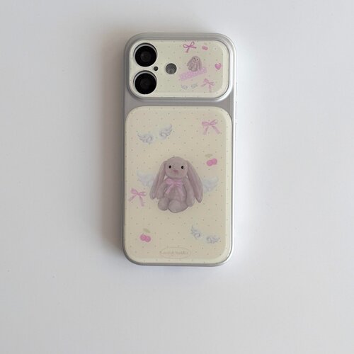 ins复古个性小兔大视窗磁吸全包精孔手机壳适用苹果iPhone17promax高级感保护套小众16plus15pro14防摔13pro