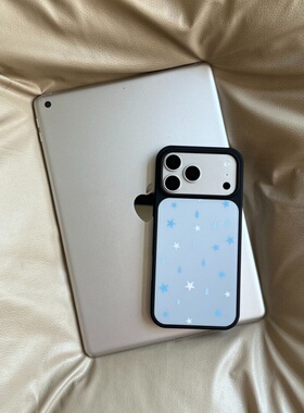 ins风雨滴星星黑边软壳磁吸适用苹果小米iPhone17promax手机壳1613pro小米1415Pro华为mate60p70三星S23防摔